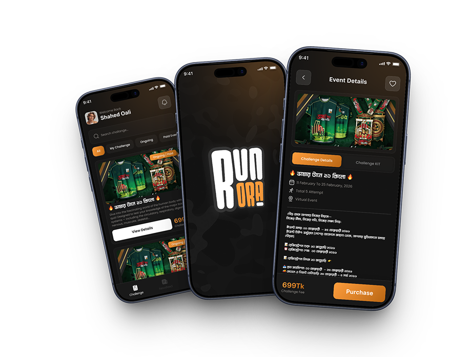 Run Ora App Screenshots